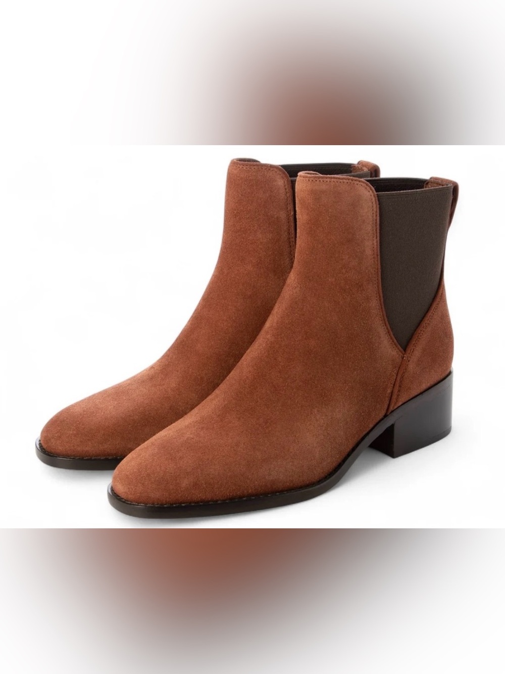 Cole Haan Chestnut Suede Chelsea Booties